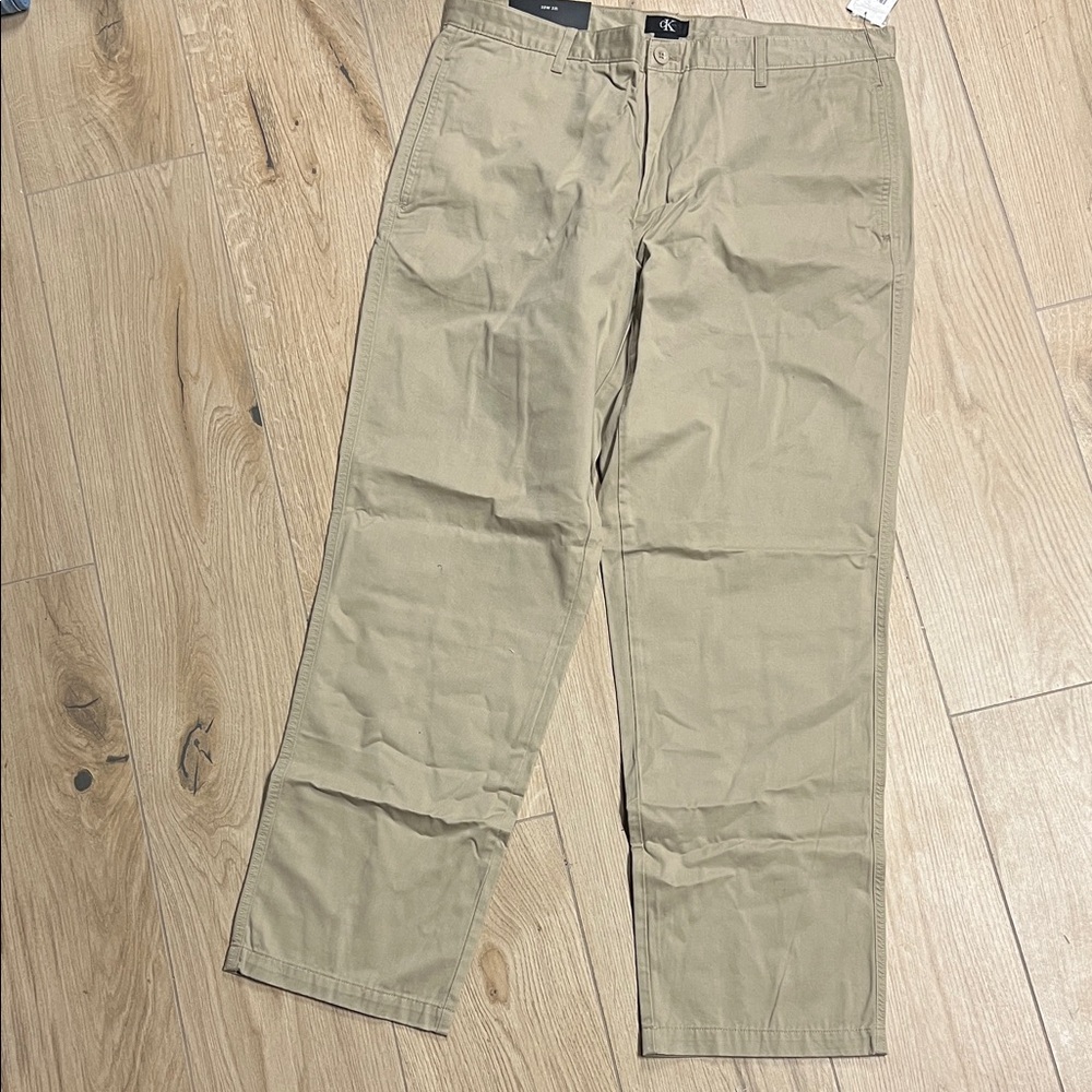 Calvin Klein Men's Tan Chinos